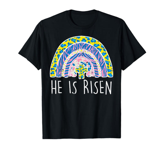 Easter He Is Risen Jesus Religious Christian Women Girls Kid T-Shirt