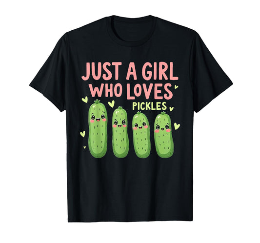 Just A Girl Who Loves Jesus and Pickles Christian Pickles T-Shirt