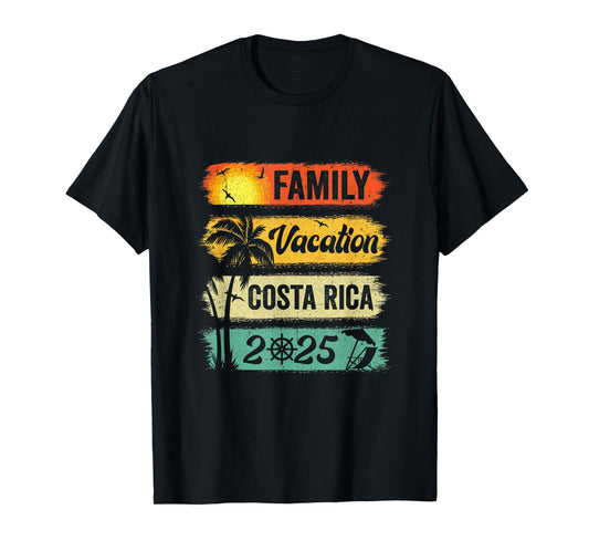 Family Costa Rica Vacation 2025 Funny Matching Group Family T-Shirt