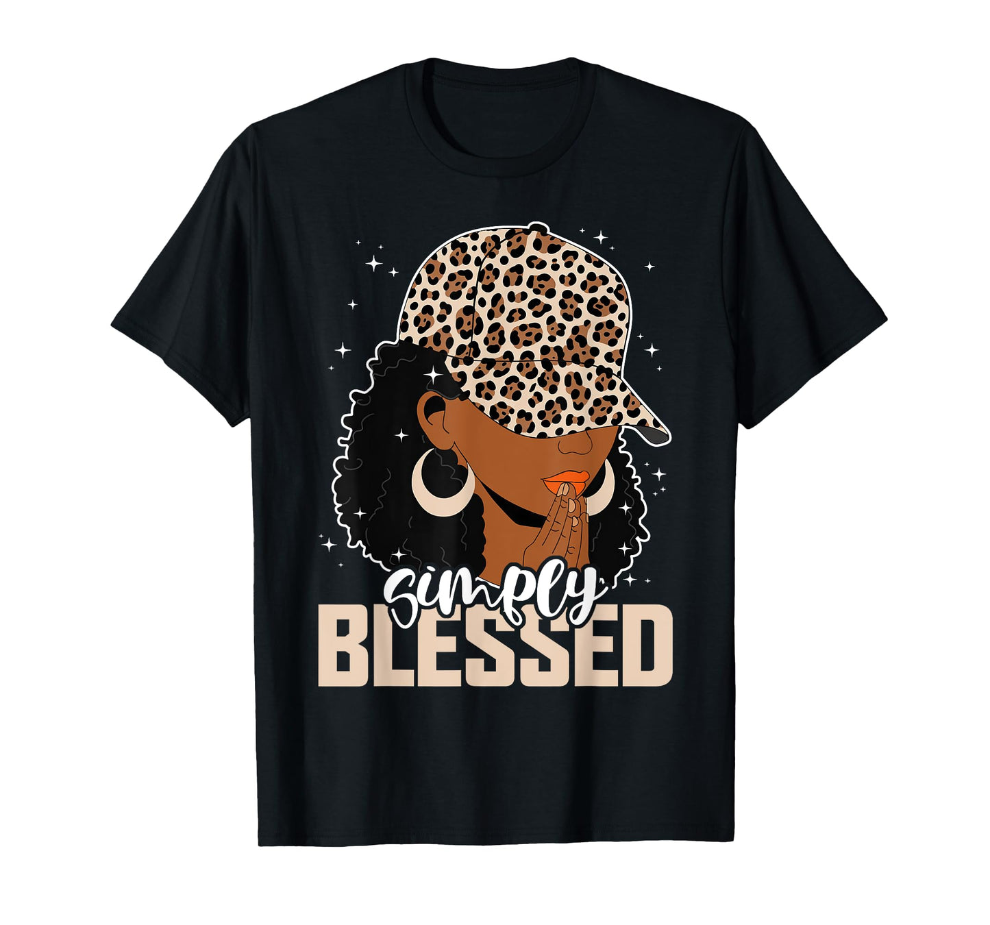 Blessed Black Woman Praying Afro African American Christian T-Shirt