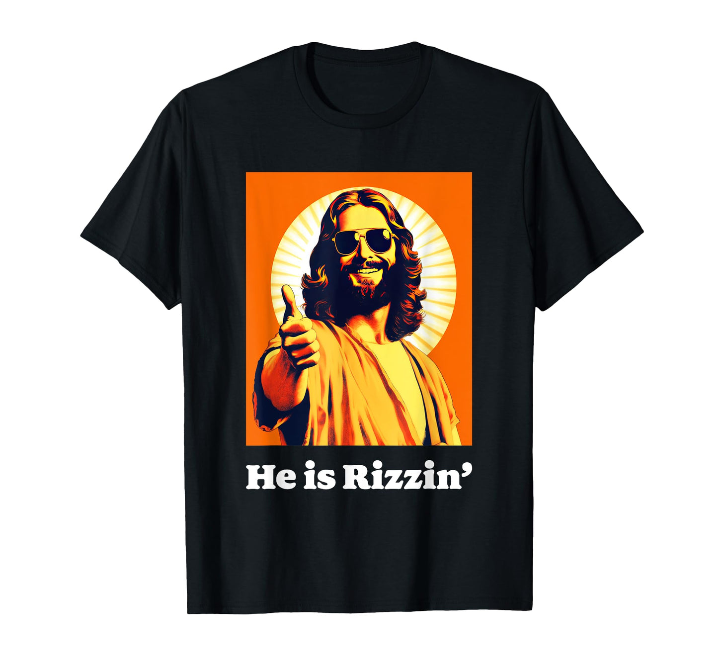 He Is Risen Cool Jesus Rizzin Funny Easter T-Shirt