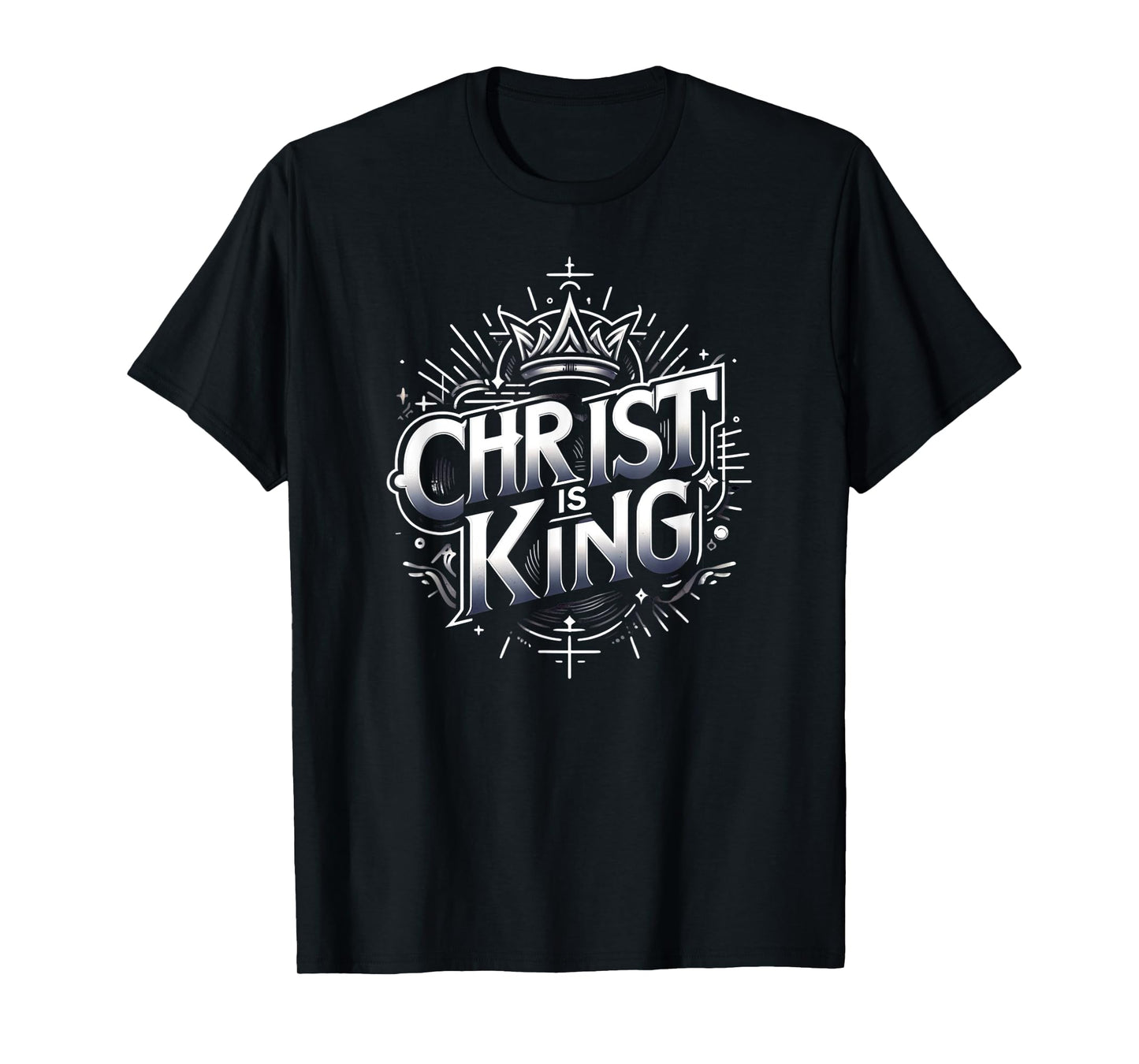 Christ Is King - Christian Crown of Thorns Jesus Is King T-Shirt