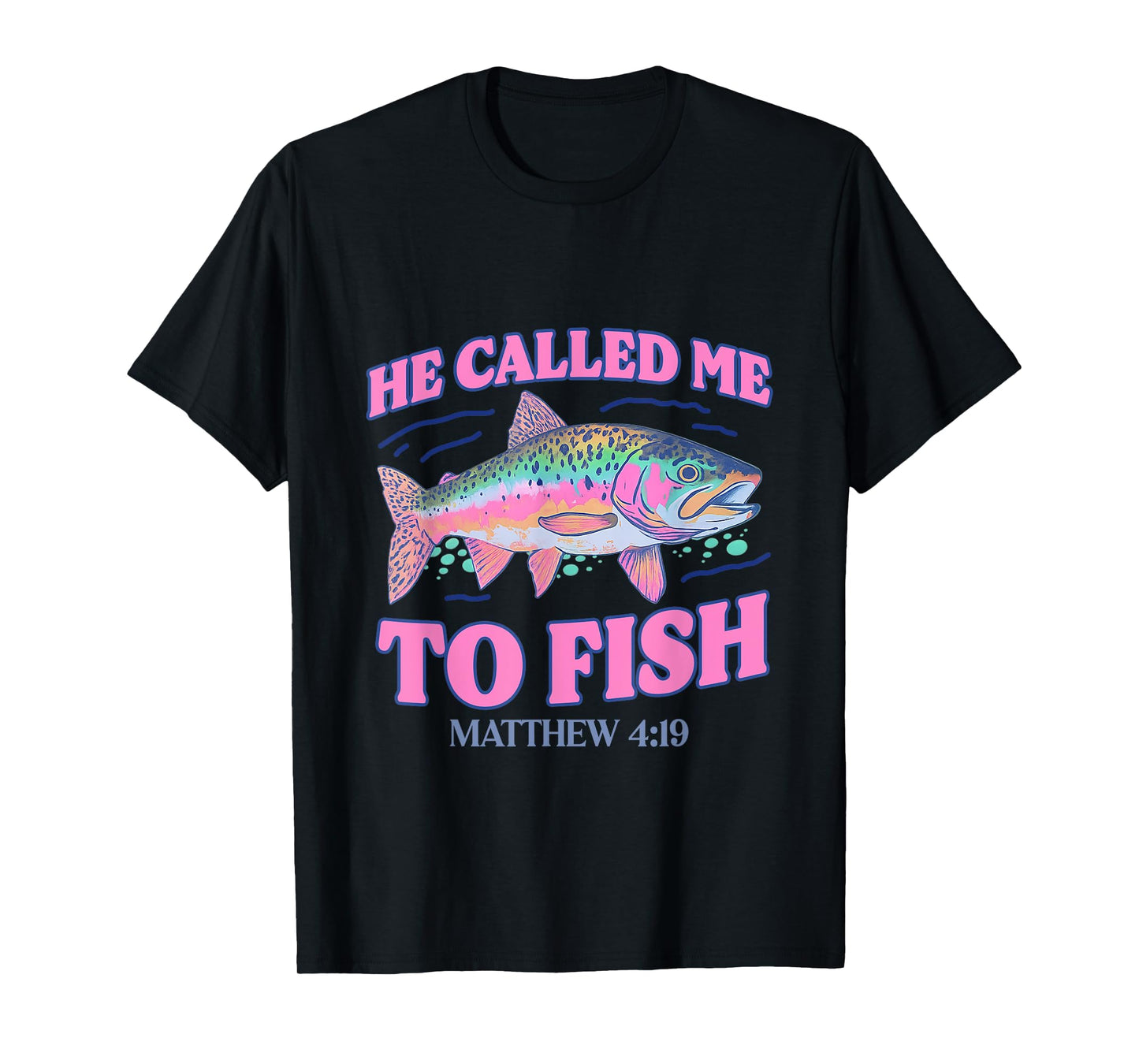 Christian Fishing Shirt Colorful Fish Gift for Anglers T-Shirt