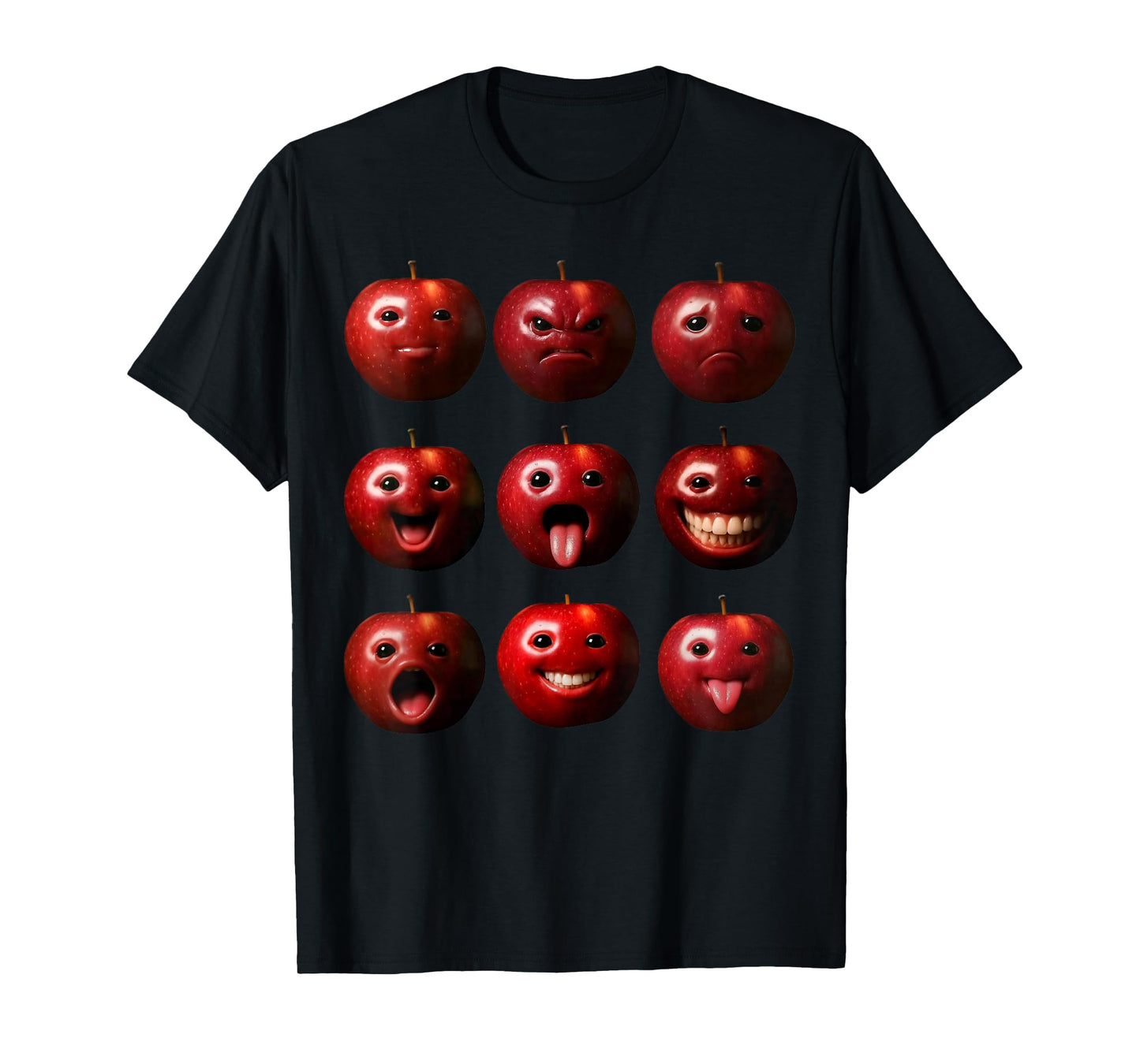 Funny Silly AI Apple gen z Meme BrainRot Humor Fruit Lovers T-Shirt
