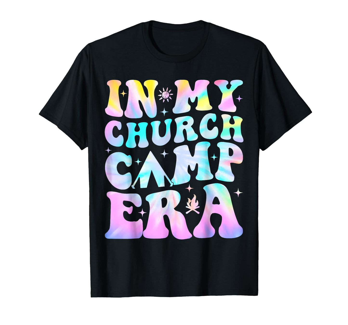 In My Church Camp Era Funny Summer Camp Camping Retro T-Shirt