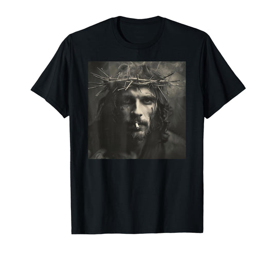 Cooler Jesus Christ Smokes, Resistance, Rebellious Jesus T-Shirt
