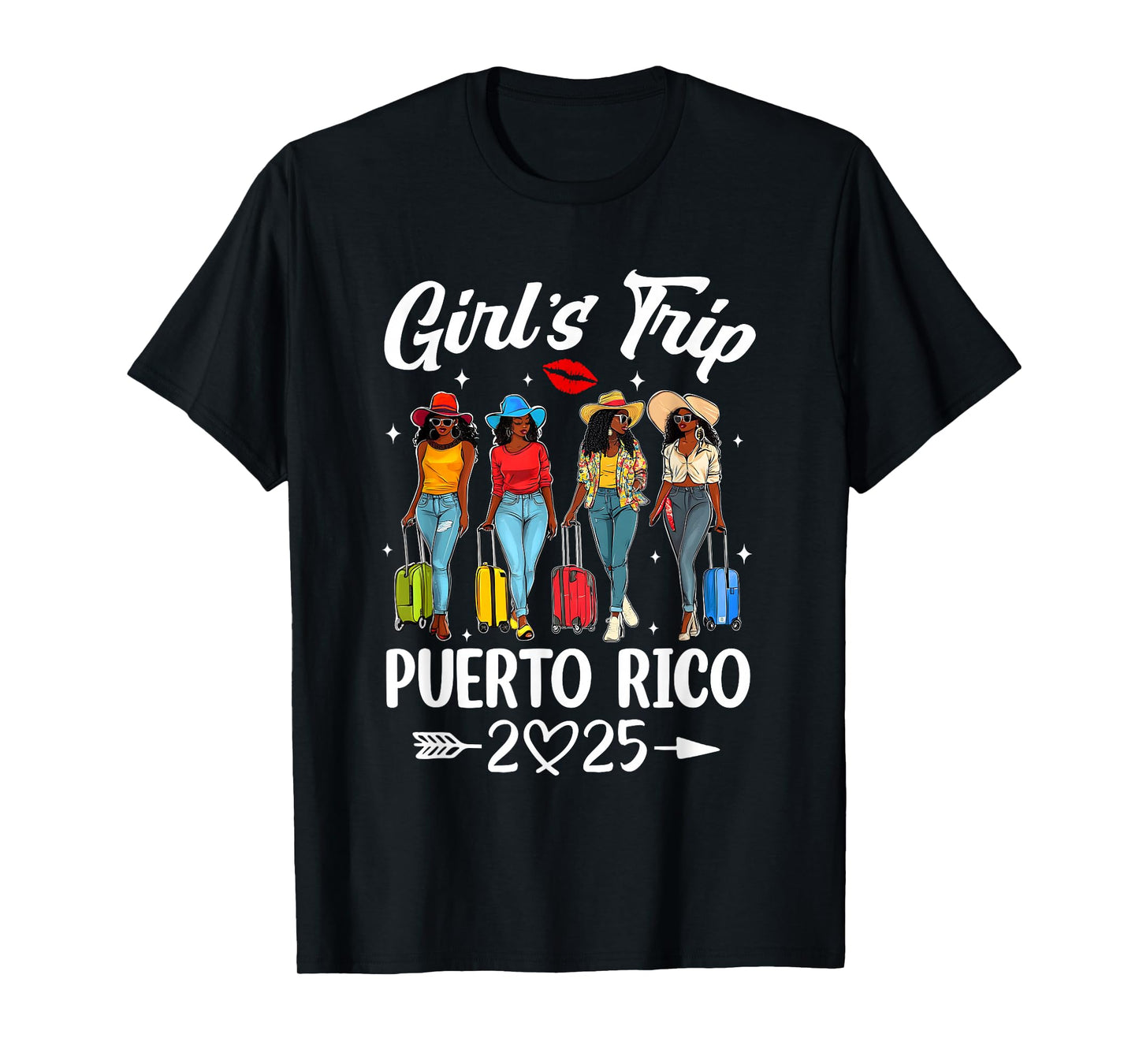 Puerto Rico Girls Trip 2025 Birthday Squad Women Vacation T-Shirt