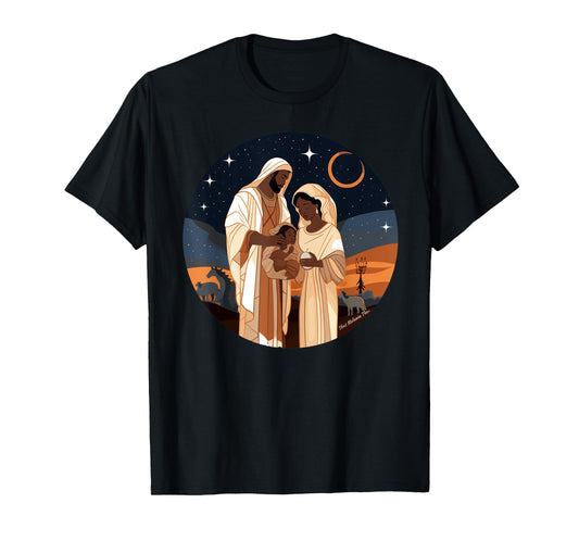 Jesus Is The Reason For The Season Afro Black Nativity Scene T-Shirt