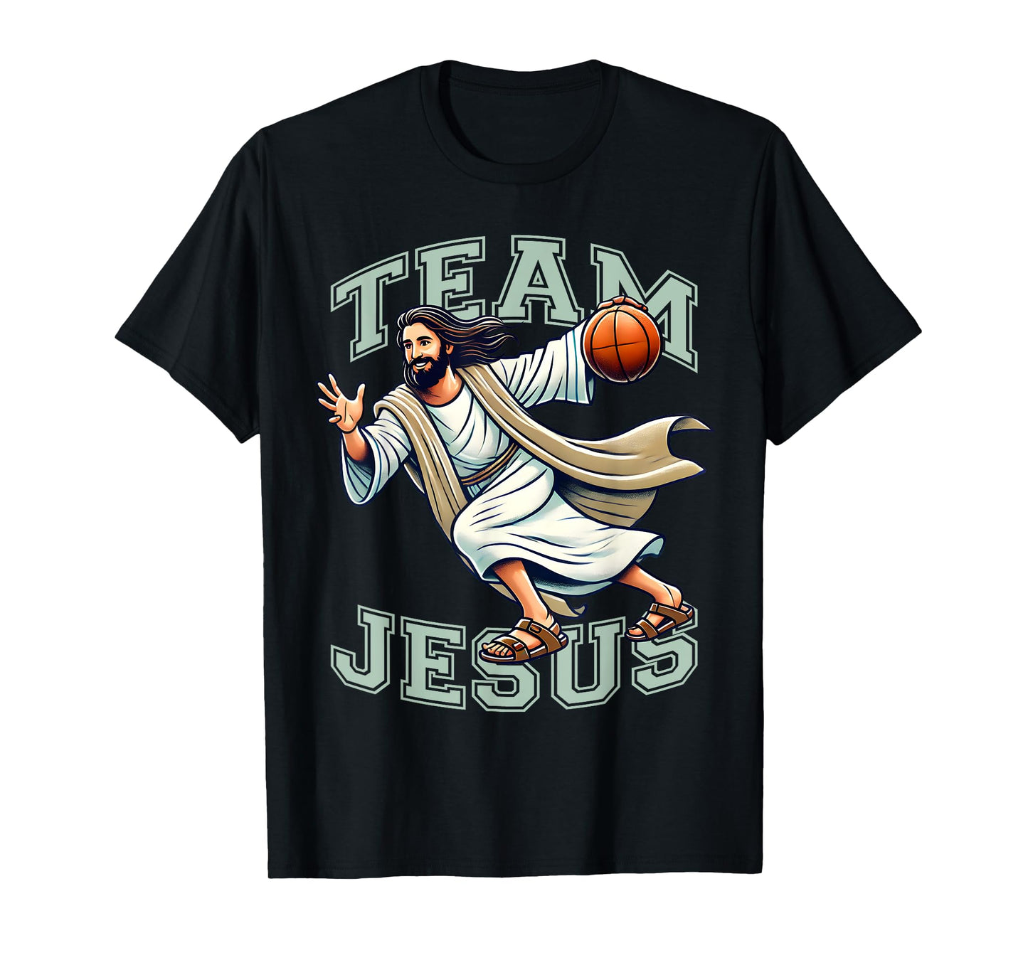 Team Jesus Basketball Tee Christ Playing Basketball Sport T-Shirt