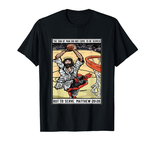 Funny Jesus Christian Playing Basketball Gift For Men Boy T-Shirt