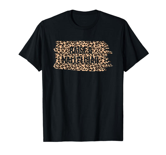 Leopard Raise A Hallelujah Christian Faith Religion Xmas T-Shirt
