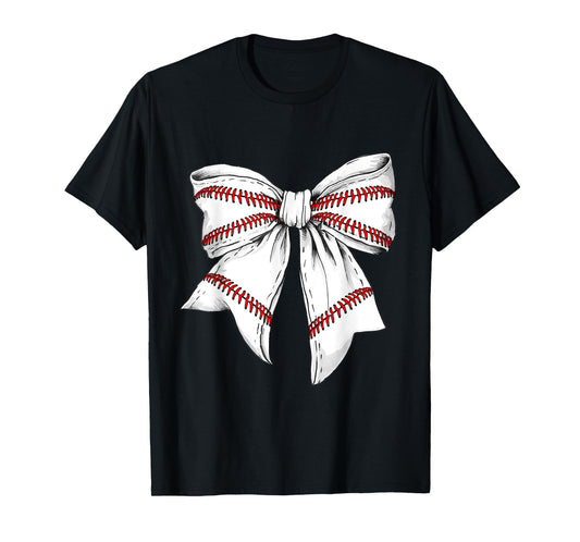 Baseball Mom Coquette Bow For Gameday T-Shirt