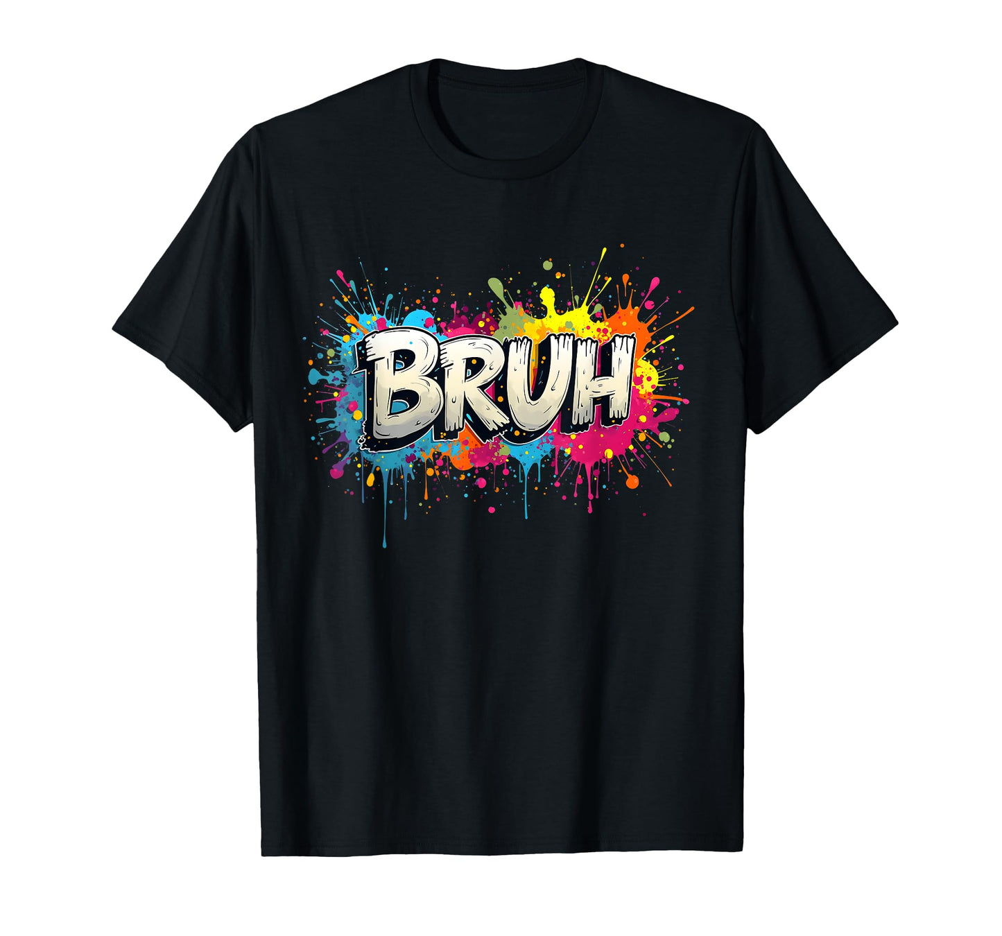 Bruh Meme Funny Saying Teens Graffiti Aesthetic Kids Boys T-Shirt