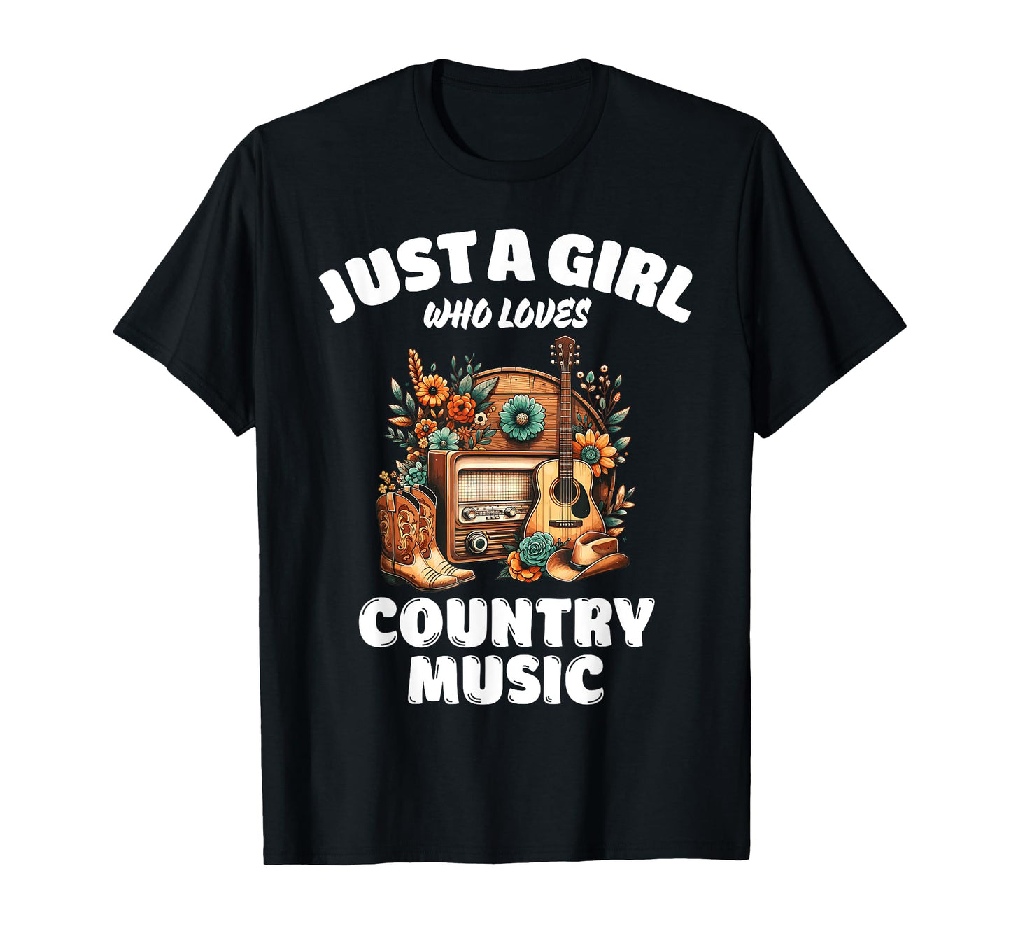 Just A Girl Who Loves Country Music, Music Lover T-Shirt