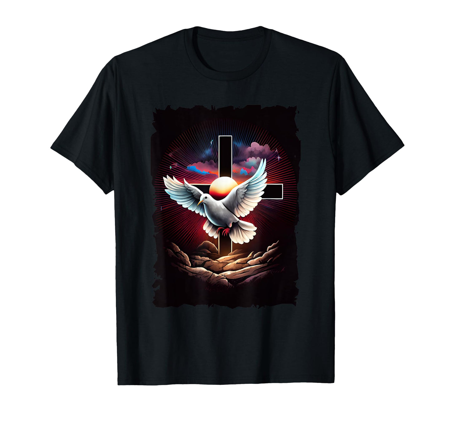 Christian Dove Cross retro 70s vintage T-Shirt