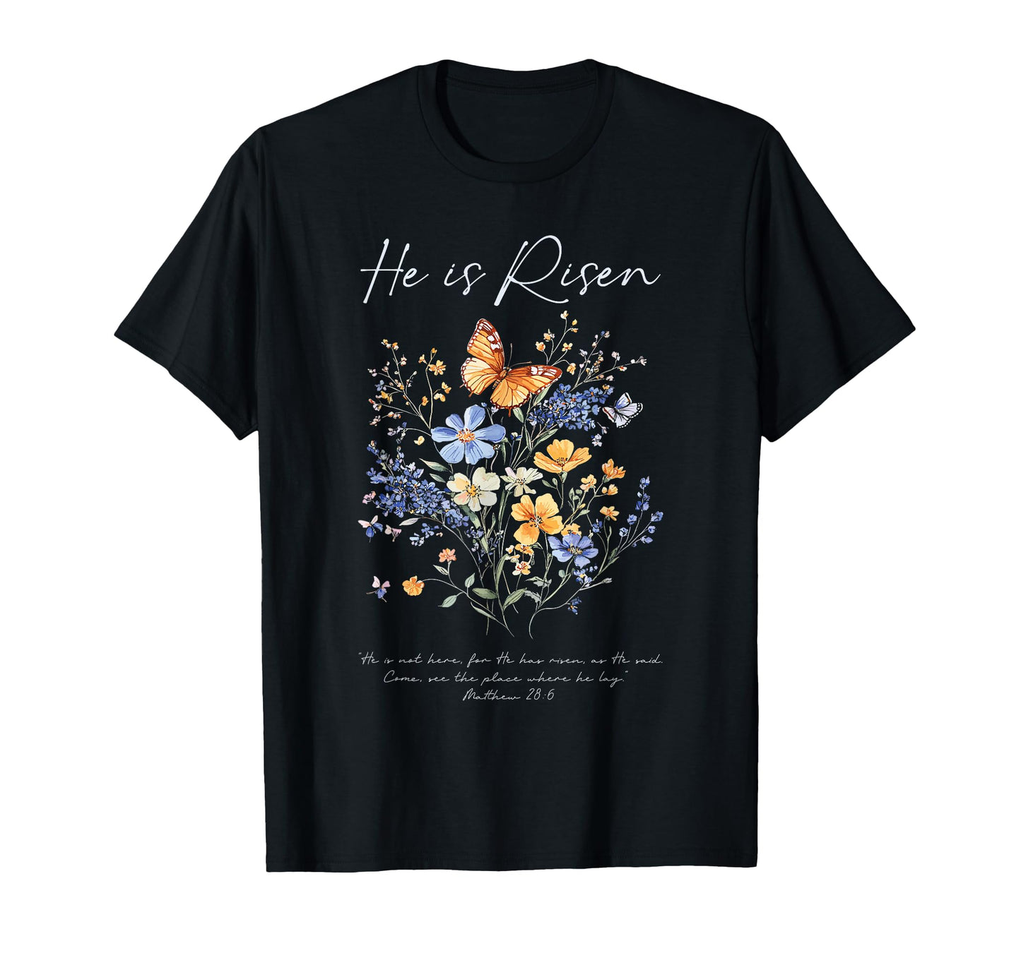 He Is Risen Boho Easter for Christian Women T-Shirt