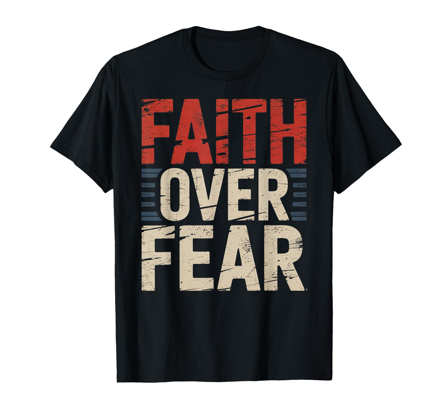 America Pride US Flag Faith Over Fear Prayer T-Shirt