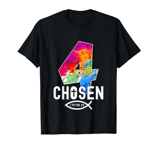 Chosen 4 Religious 4 Years Jesus 4TH Birthday T-Shirt