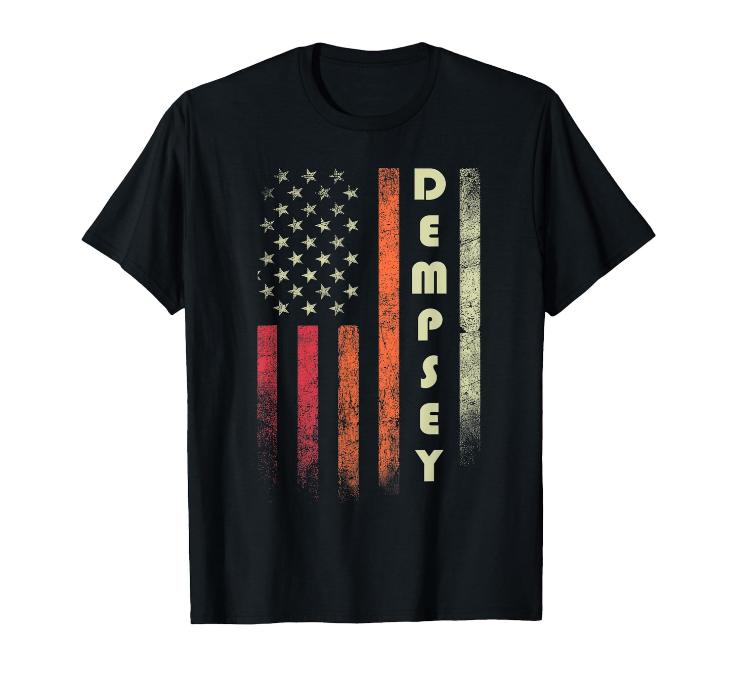 DEMPSEY Surname Funny Retro Vintage Birthday American Flag T-Shirt