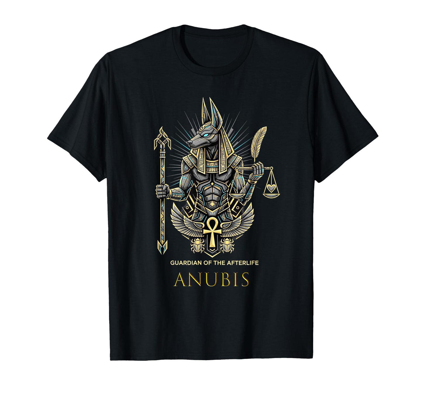 Anubis God King Pharaoh of Ancient Egypt Graphic Design T-Shirt