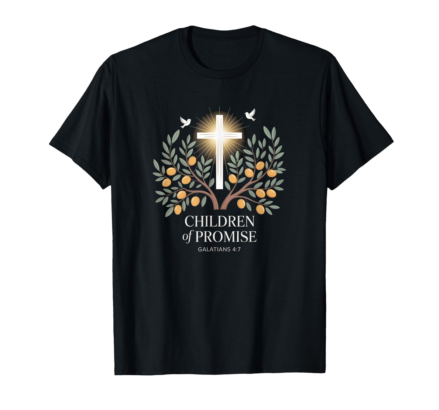 Children of Promise Cross Galatians 4:7 Freedom T-Shirt