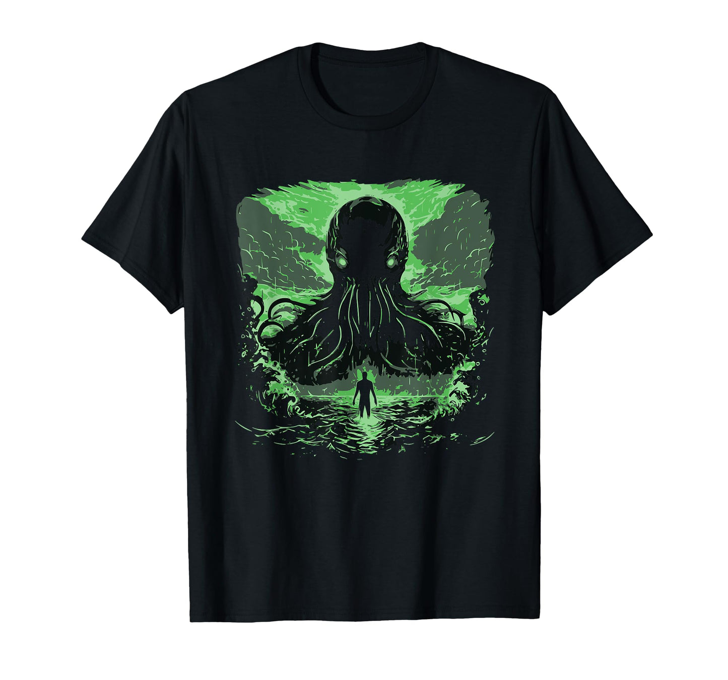 Vintage Cthulhu Cryptid Octopus Lovecraft Horror Anime T-Shirt