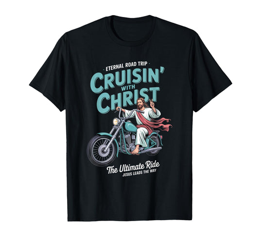 Cruisin' with Christ Motorcycle Christian Streetwear T-Shirt