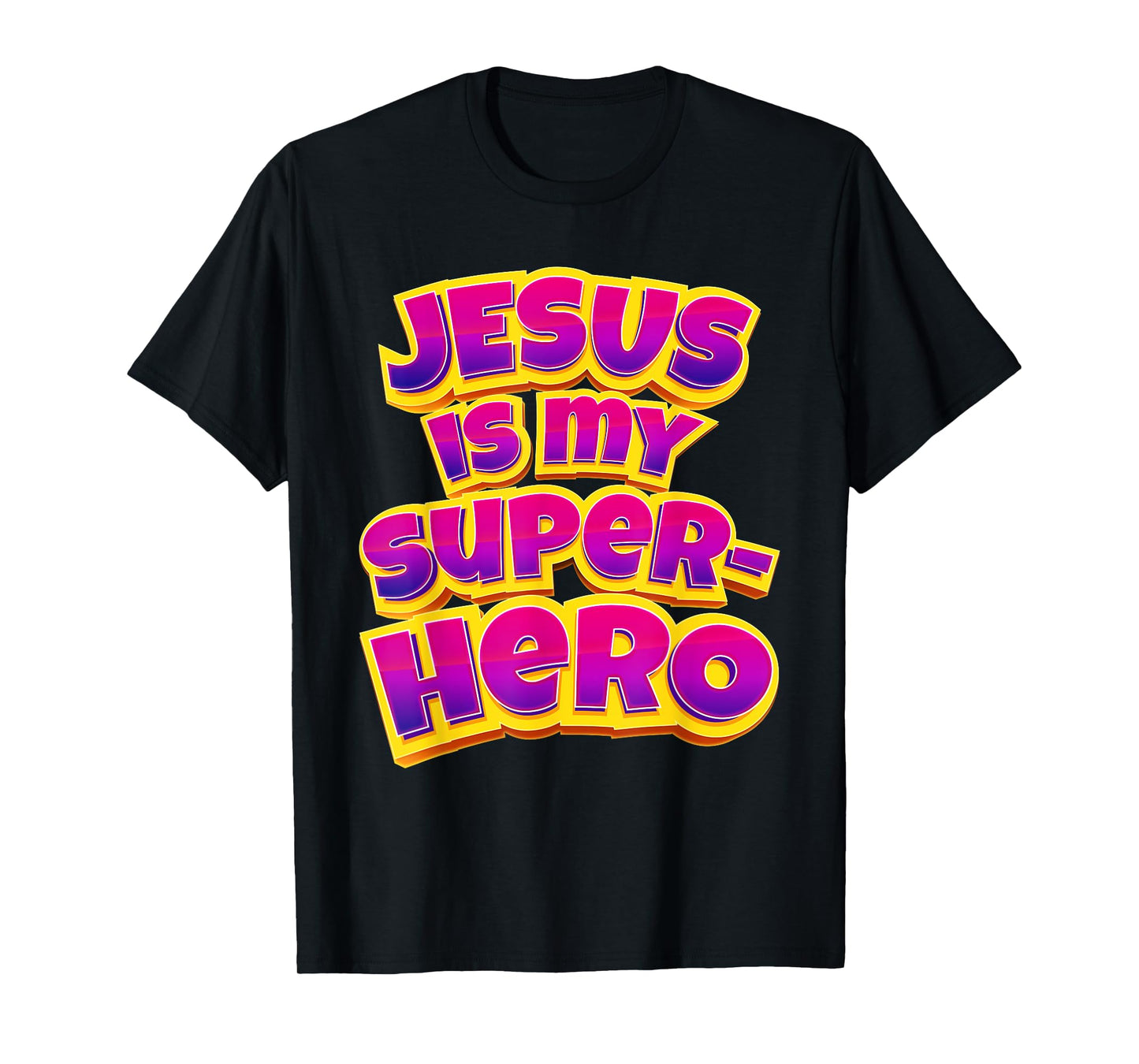 Jesus is My Superhero – Women & Girls Christian Faith Comic T-Shirt
