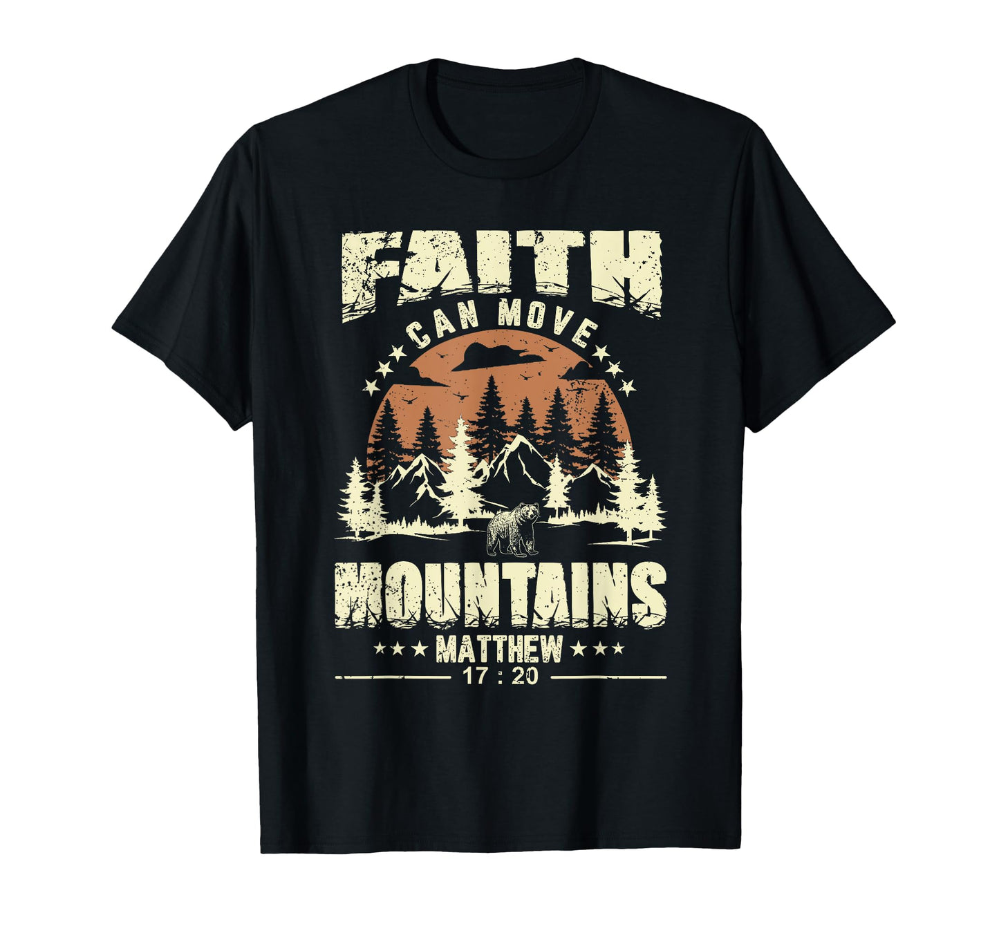 Faith Can Move Mountains Shirt Men Women Kids Christian T-Shirt