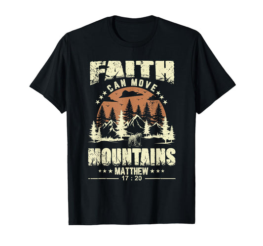 Faith Can Move Mountains Shirt Men Women Kids Christian T-Shirt