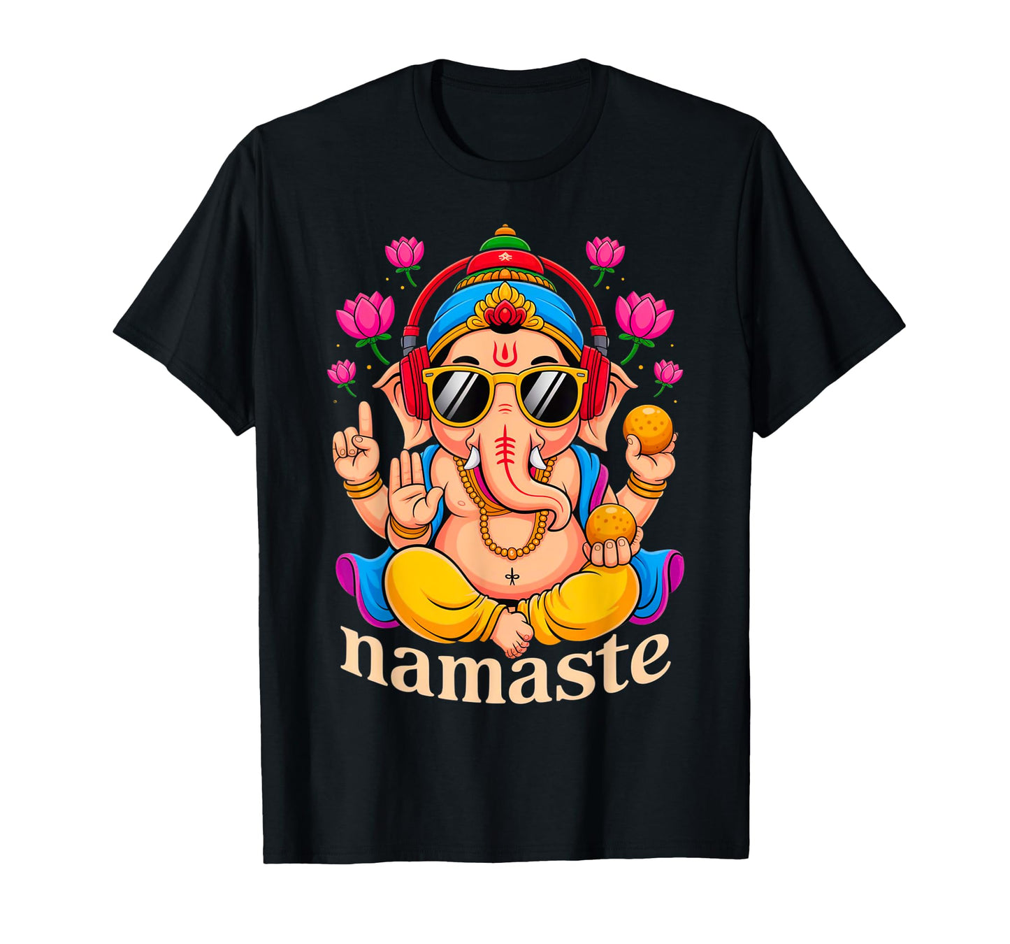 Hindu Ganesha Puja Elephant God India Meditation Yoga Murti T-Shirt