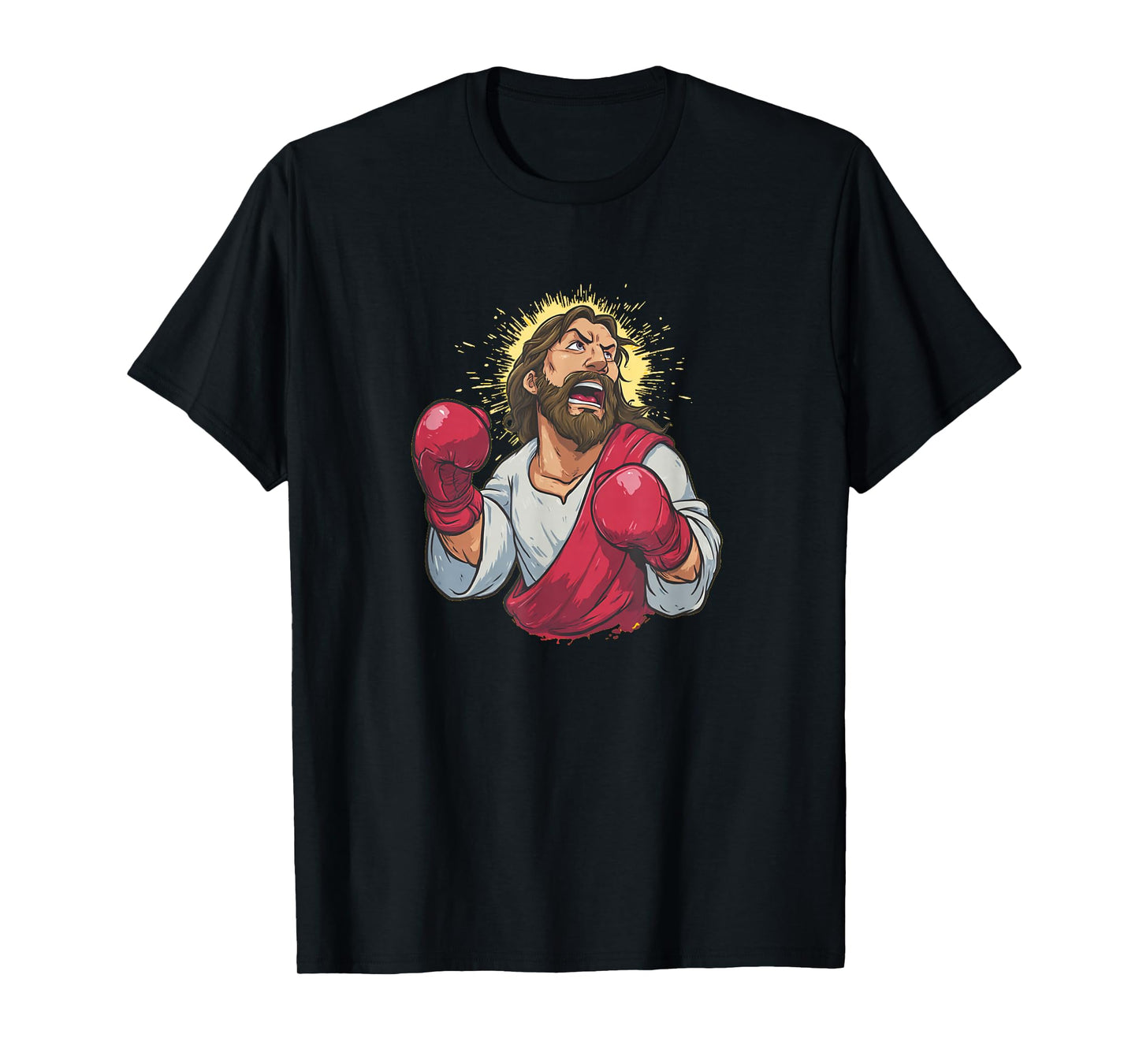 Fun Believer Boxing Sport Costume with Jesus Christ T-Shirt