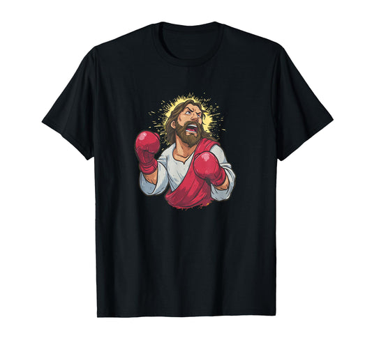 Fun Believer Boxing Sport Costume with Jesus Christ T-Shirt