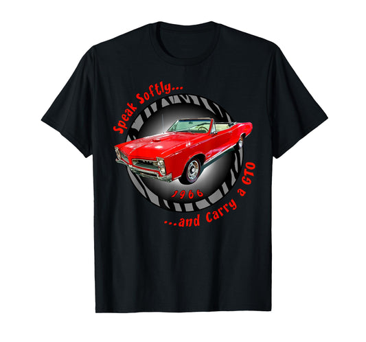 1966 66 GTO Classic Car Old School Muscle Yellow Car T-Shirt