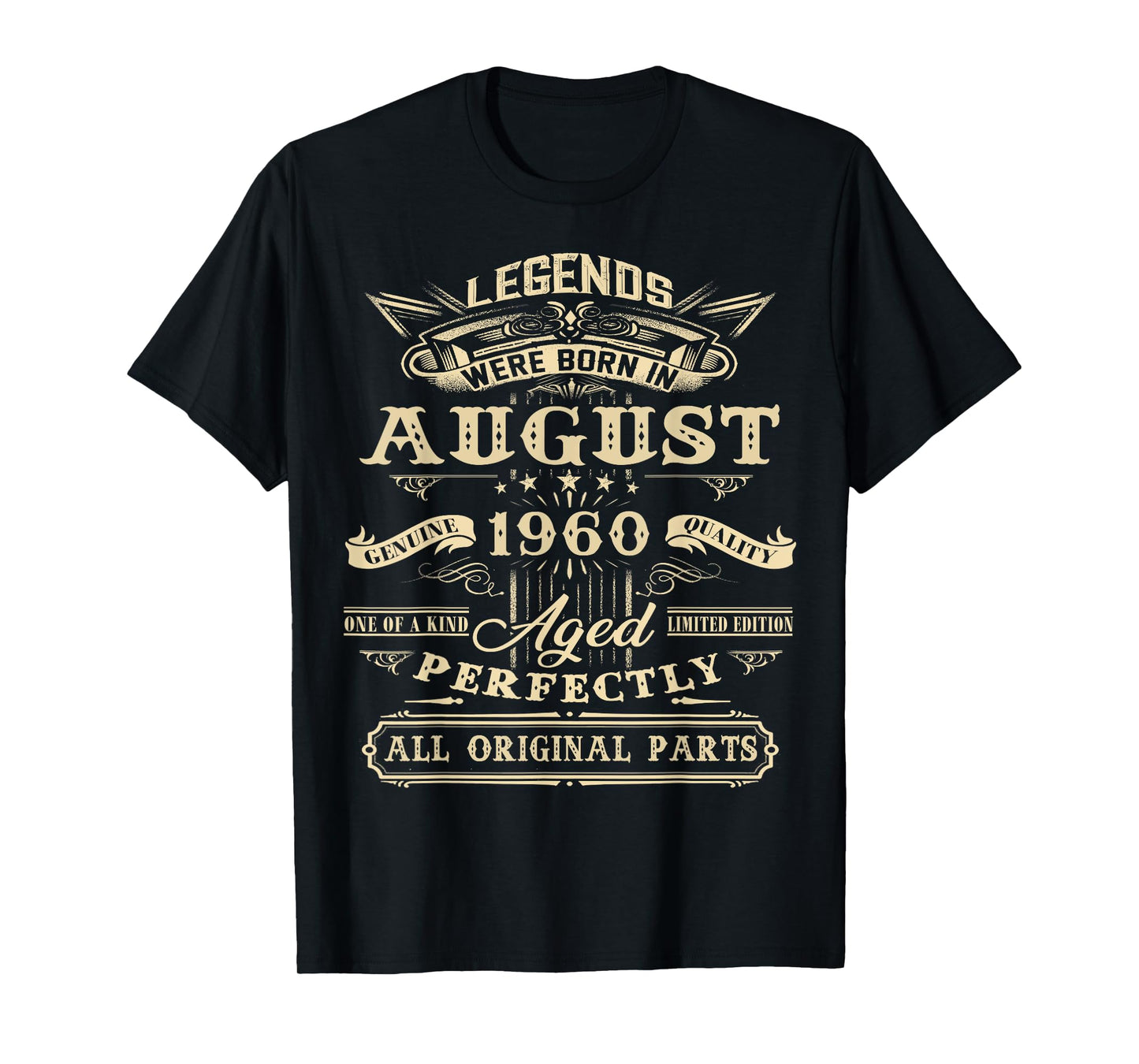 Legend Born In August 1960 65th Birthday Tee 65 Years Old T-Shirt