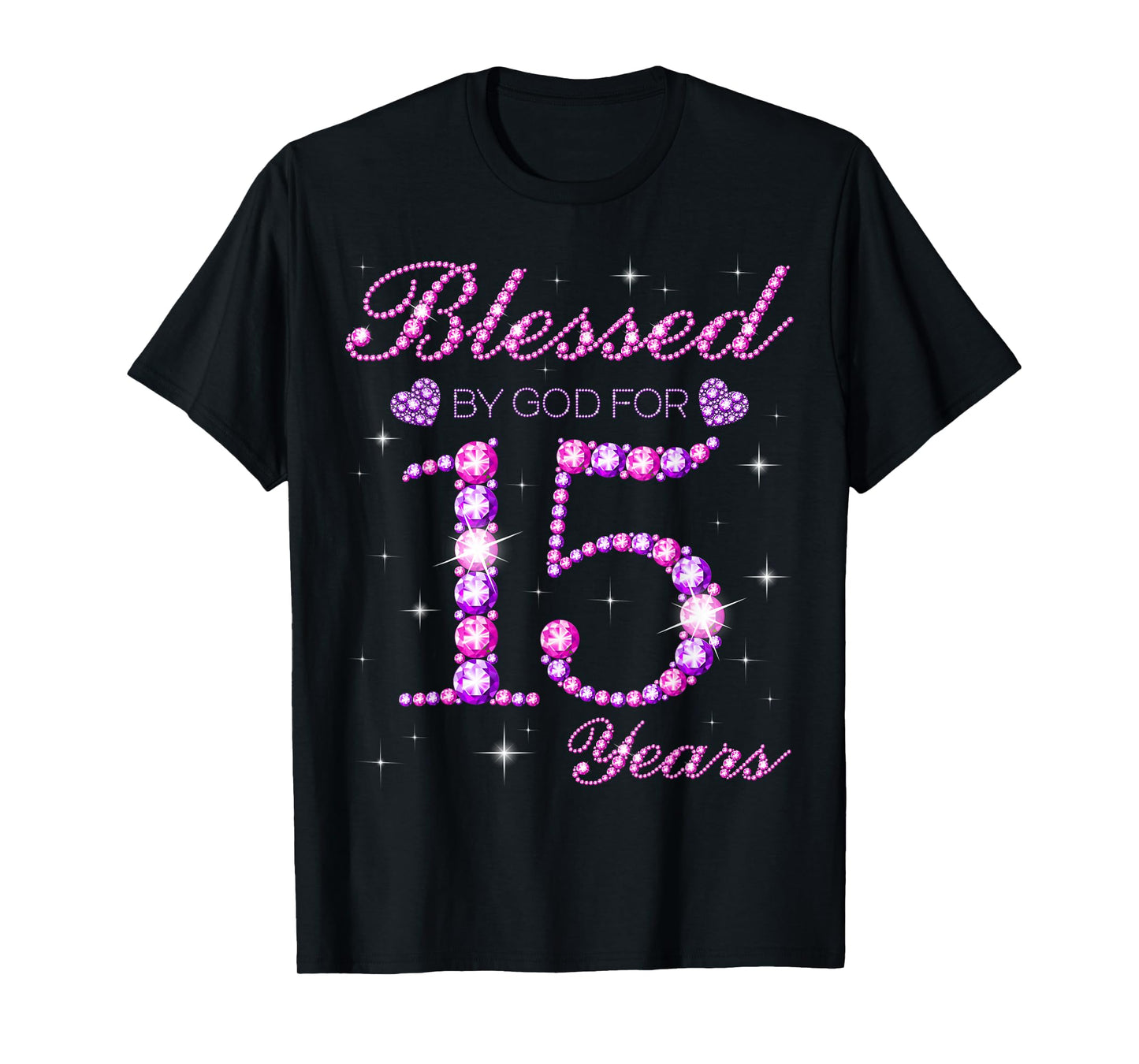 Blessed by God for 15 Years Old 15th Birthday Party T-Shirt