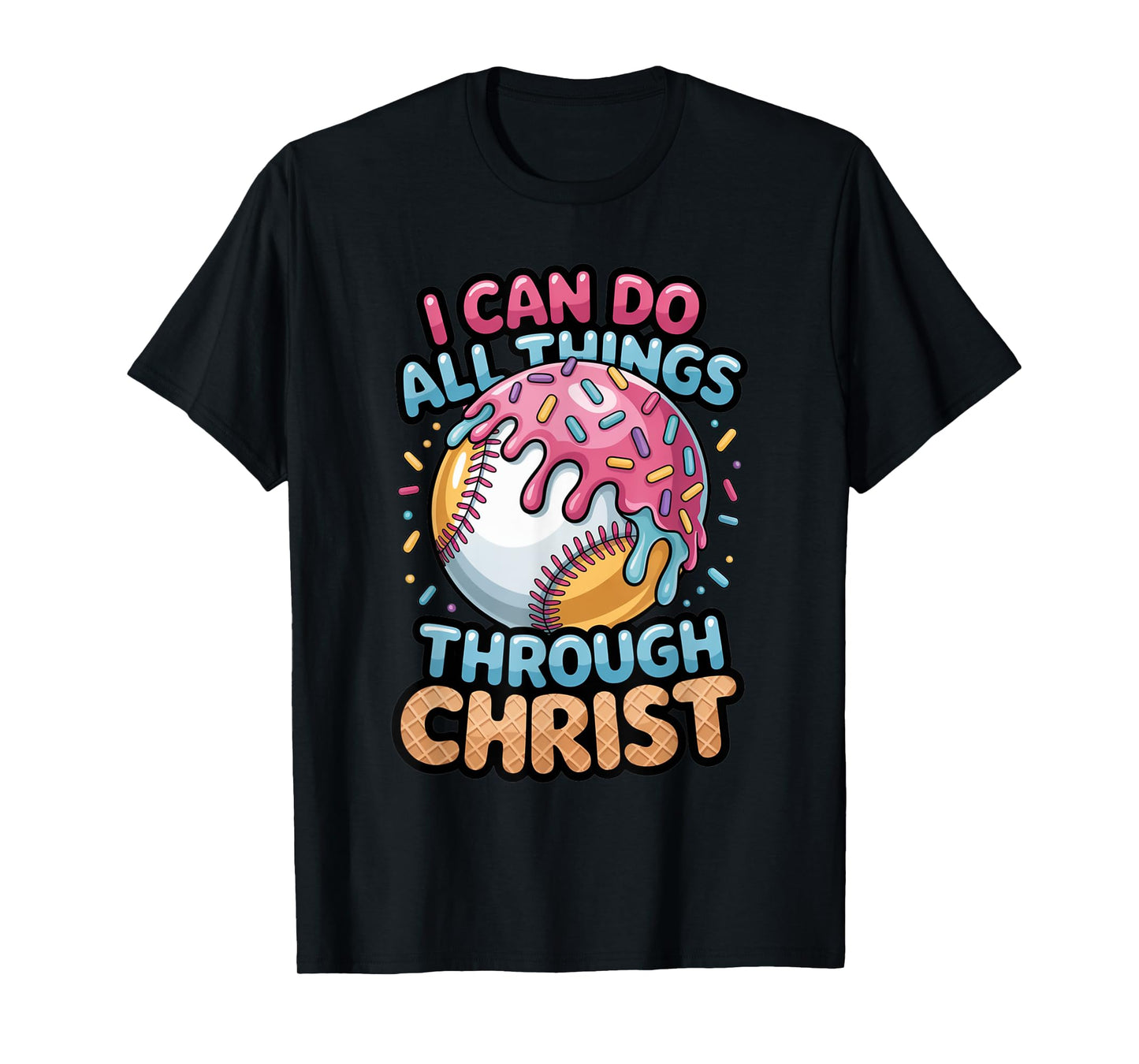 Ice Cream Drip Baseball Stuff Christian Baseball Shirts Boys T-Shirt