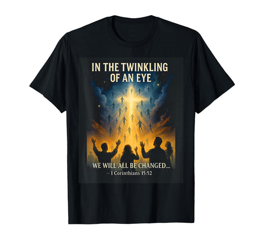 Rapture Scene with Inspirational Scripture T-Shirt