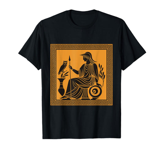 Athena Goddess Greek Mythology Ancient Myths Art T-Shirt