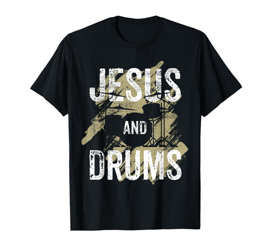 Church Drumming - Jesus & Drums - Christian Drummer T-Shirt