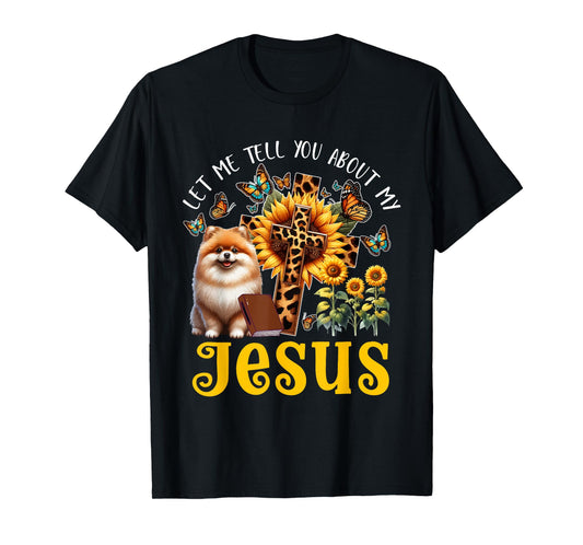Tell About Jesus Costume Pomeranian Cute Christian Cross T-Shirt