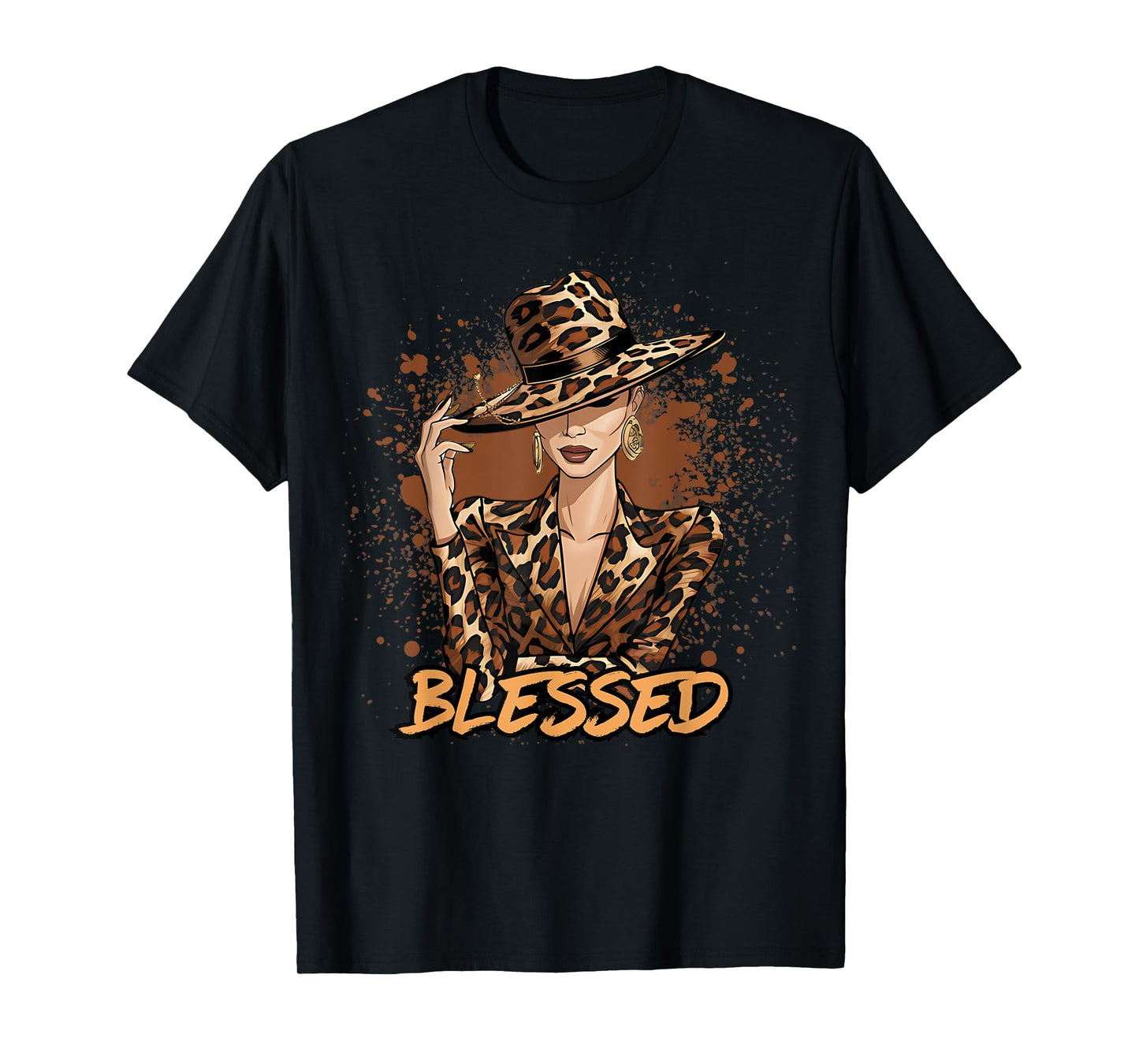 Blessed Black Cowgirl Western Swag African Leopard Christian T-Shirt