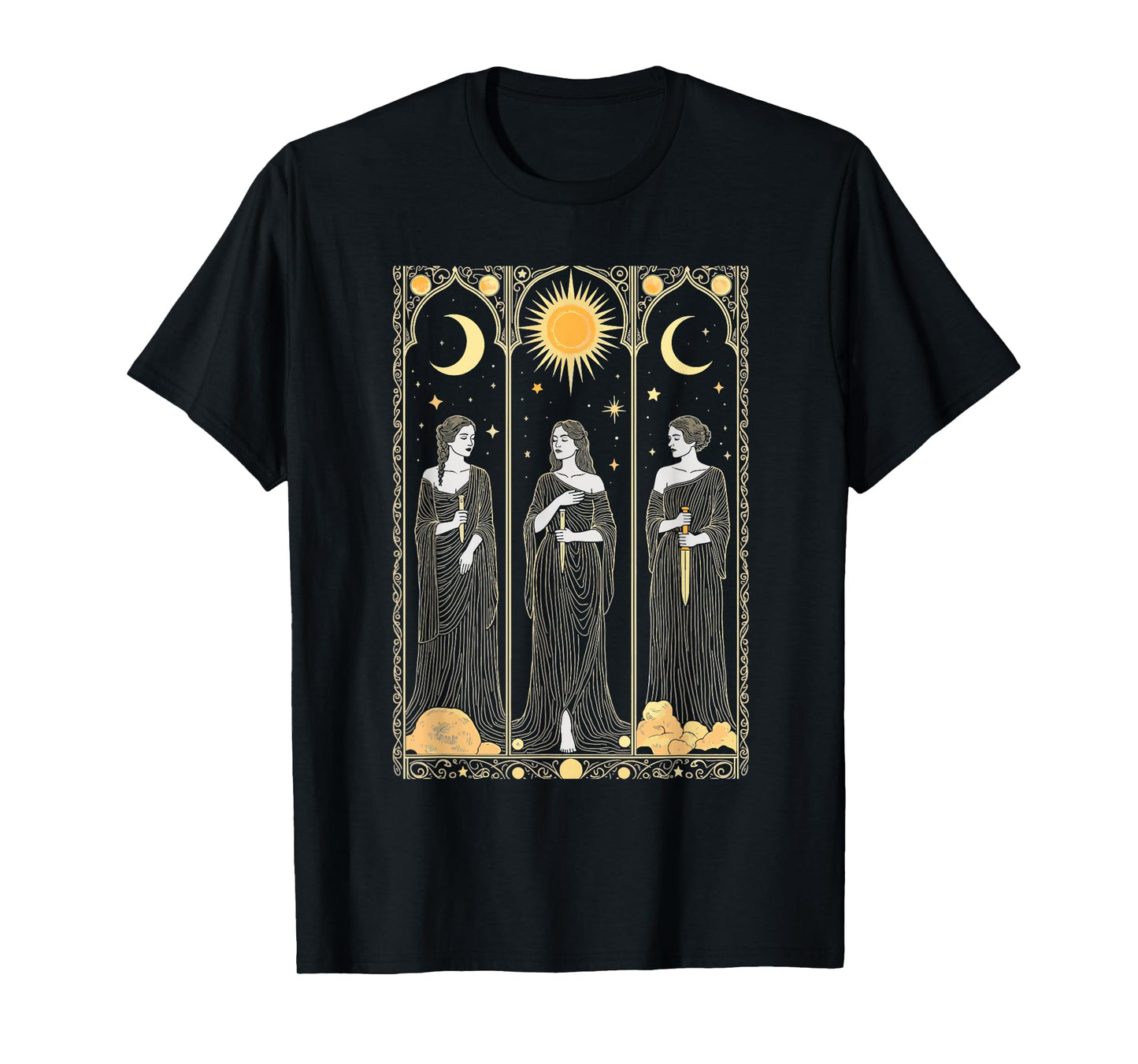 Hecate Distressed Band | Greek Mythology Triple Goddess T-Shirt