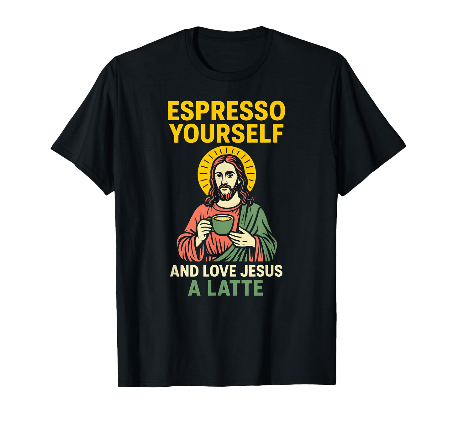 Jesus Pun Espresso Yourself Fun Womans Christian Faith T-Shirt
