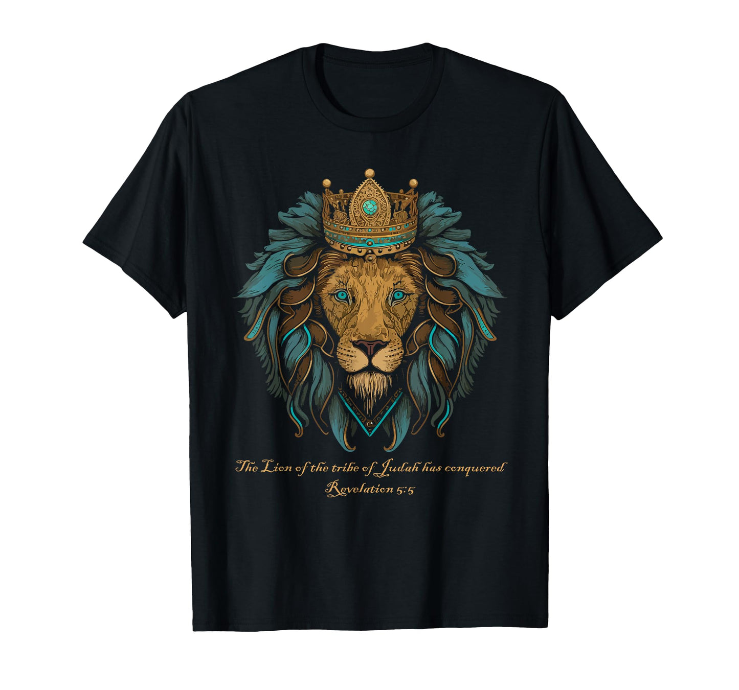 Lion of Judah Jesus Revelation Bible Verse Christian T-Shirt