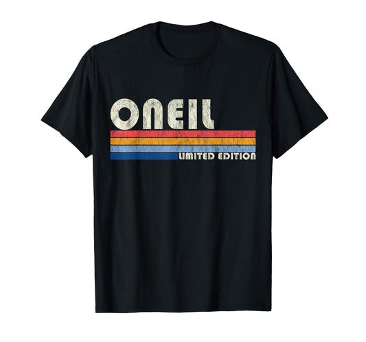 ONEIL Surname Funny Retro Vintage 80s 90s Gifts Men Women T-Shirt