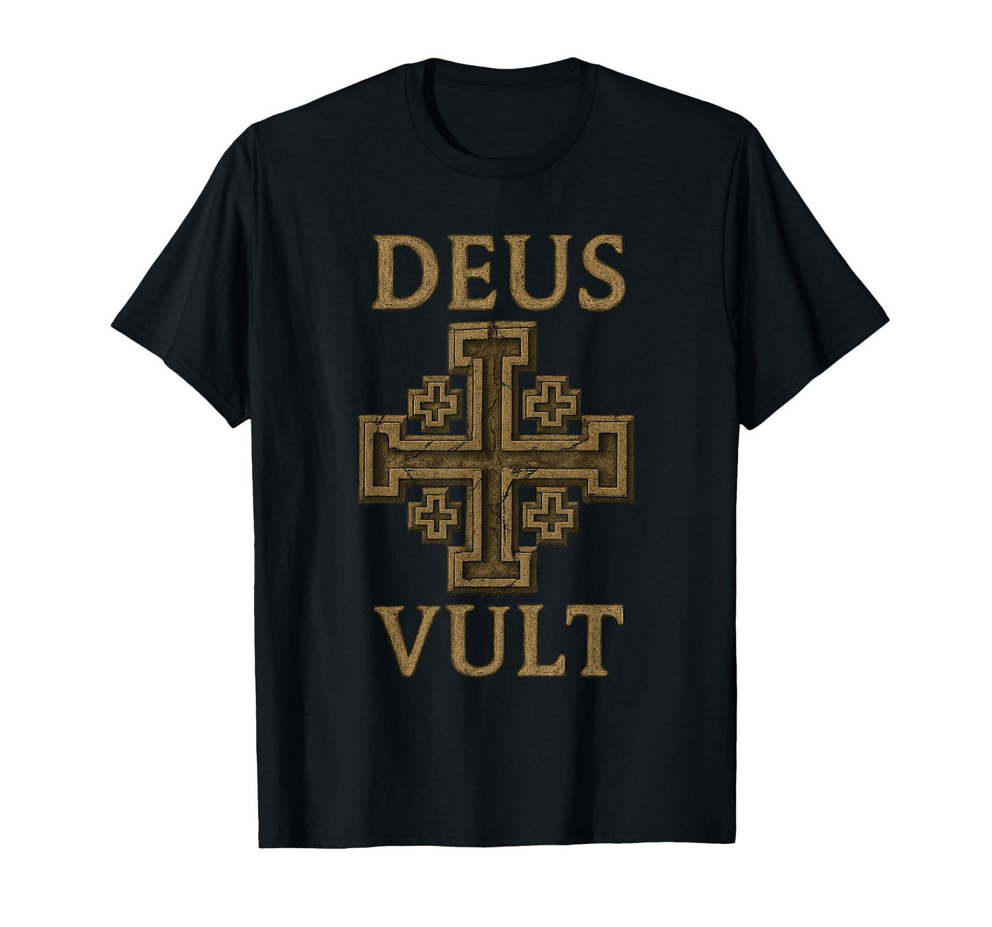 DEUS VULT Jerusalem Cross | Catholic Templar T-Shirt