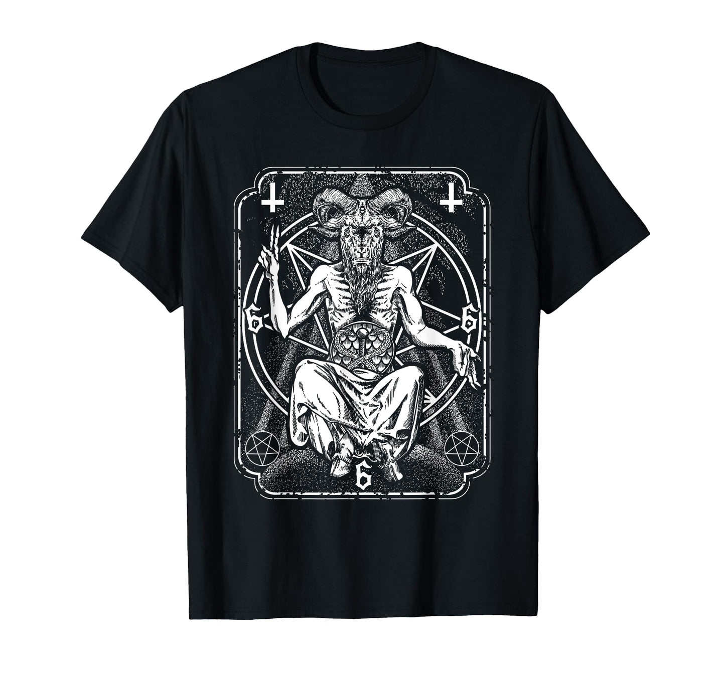 Baphomet Tarot Card Devil Evil Occult T-Shirt
