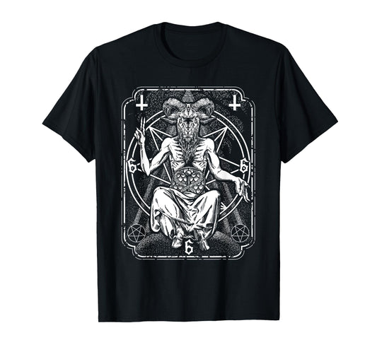 Baphomet Tarot Card Devil Evil Occult T-Shirt