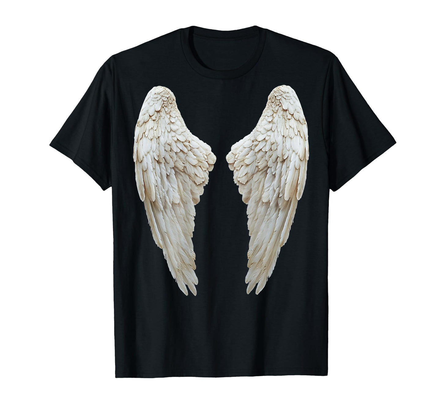 Christian Angel Wings White and Black T-Shirt